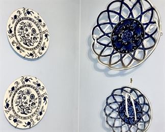 Blue & white collectibles