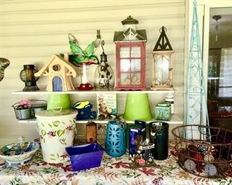 Fun garden art, side table/plant stand, planters, etc. (SOME SOLD)