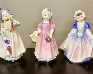 Royal Doulton porcelain china figurines, "Babie", "Tinker Bell", "Dinky Do" (2 FIGURINES SOLD)