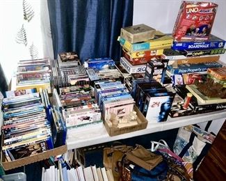 DVD’s, CD’s, VHS TAPES, games