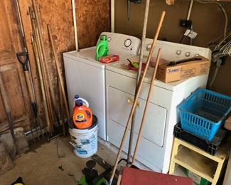 Washer & Dryer in working condition, lawn tools