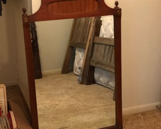 Wood framed mirror