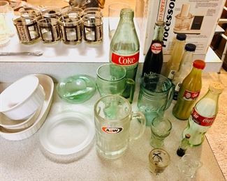 Coca-Cola & Coke decor, vintage bar ware, glassware