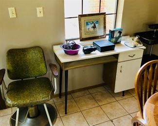 Salon chairs, salon booth