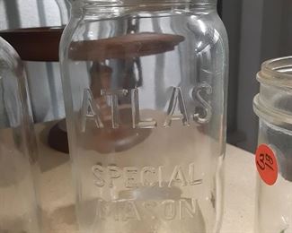 Vintage Atlas Special Mason SQUARE jar