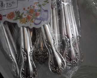 "Daybreak" or "Elegant Lady" silverplate by International Silver (1952), appx. 43 pieces total