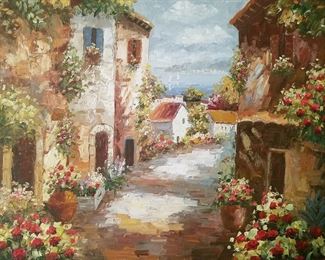 A closer look at the oil on canvas