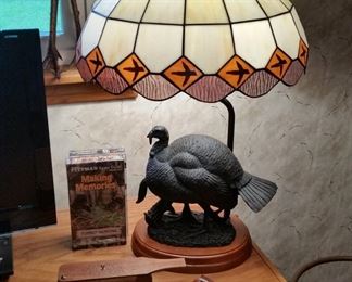Tiffany style turkey lamp