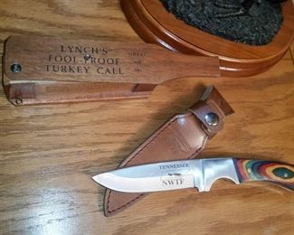 Lynch's 'Fool Proof Turkey Call' and Tennessee NWTF laminate handle knife