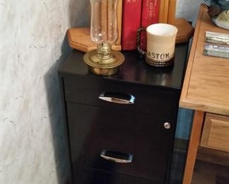 Black file cabinet