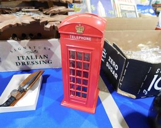 London telephone booth bank