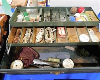Vintage fishing tackle box