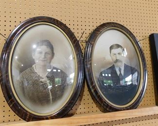 Antique framed portraits