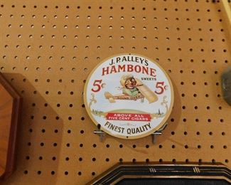 Hambone cigar enamel sign