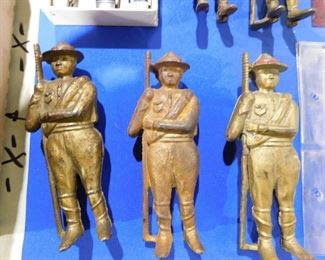 Antique Boy Scout cast Metal banks