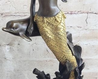 A P Bronze mermaid