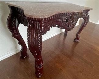 A S marble top table