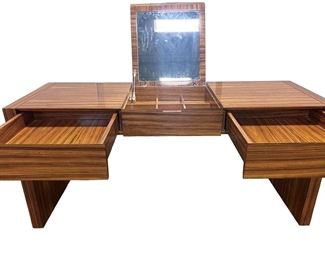 $650 USD     Vesta Home Zebrawood Style Vanity Dressing Table w Mirror HR177-6    https://goodbyhello.com/products/vanity-hr177-6?_pos=12&_sid=3333667cf&_ss=r