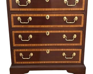 $400 USD      Councill Craftsman 4 Drawer Mahogany Chest Nightstand CJ173-11     Description:  High Quality American Made Mahogany Nightstand Chest with Four Dovetailed Drawers, Satinwood Inlaid Banding and Brass Hardware

Dimensions: 26 x 13 x 30 in

Condition: Used in very good condition with only minor signs of wear consistent with age and use. 

Local pick up Clifton, VA.  Contact us for shipper suggestions.      https://goodbyhello.com/products/cj173-11?_pos=1&_sid=59946fffa&_ss=r