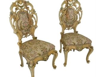 $430 USD      Pair of Silik Style Minerva ART. 997 Ornate Side Chairs CD131-58    Description: Chair in a classic style from the factory SILIK, a collection of Lo Stile Di Classe. Structure made of solid wood and decorated with carving. Finish - white crackle with gold accent. Padding  fabric. Armrests with soft pads. The chair looks elegant and refined, creates a sense of aristocracy. Order this product in other finishes and upholstery. 
Condition: Excellent
Dimensions: 22 x 20 x 39"H
Local pick up Leesburg, VA.  Contact us for shipper suggestions.     https://goodbyhello.com/products/4-chairs-cd131-58?_pos=32&_sid=a8960360b&_ss=r