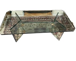 $550 USD     Mid Century Glass Coffee Table V Double Pedestal Base TM193-19    Stunning vintage modern all glass dining table V double pedestal base with incised draped design and four polished brass plated aluminum connectors in the style of Pace. Beautiful condition..

Dimensions: 48 x 24 x 16"H

Condition:  Very good condition

Local pick up Sterling, VA.  Contact us for shipper suggestions.     https://goodbyhello.com/products/mid-century-glass-coffee-table-tm193-19?_pos=19&_sid=5dca53abe&_ss=r
