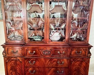 Saginaw Mahogany Hutch/ secretary $1800.