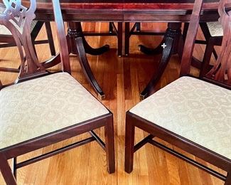 Henkel & Harris Mahogany Dining table & chairs $4500.