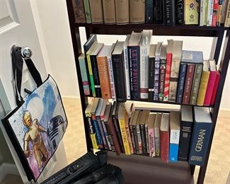 Books and briefcase