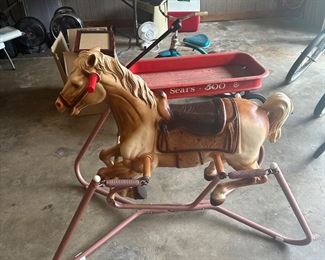 70’s rocking horse great shape