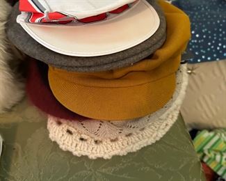 Berets, Kangol, other vintage hats