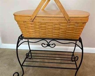  01 Longaberger Basket on Stand