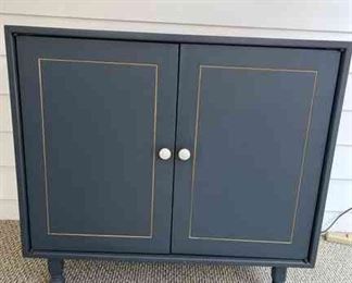 Chest Painted Blue With Doors