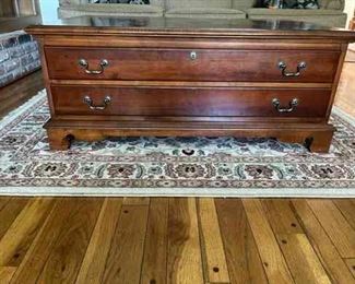 Coffee table with rug