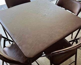 Folding Table And 4 Chairs