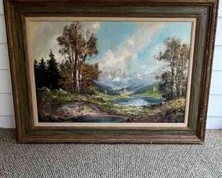 Painting of Landscape by Joseph Fruhmesser, framed