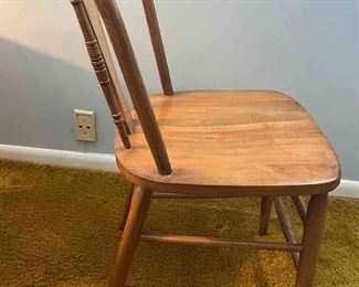 Small spindle oak chair