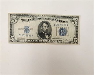 $5 Dollar Silver Certificate 