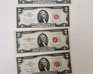 $2 Dollar Bill Red Seal 