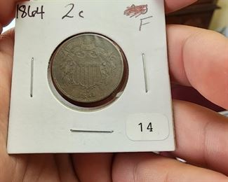 1864 2 Cent Piece 
