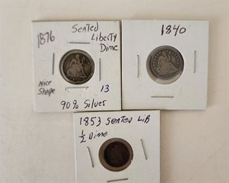Seated Liberty Dimes 