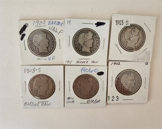 Barber Half Dollars 