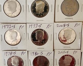 JFK Half Dollar Proofs 