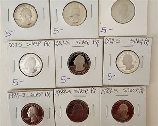 Silver Washington Quarter Proofs 