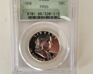 Silver 1960 Franklin Half Dollar PR66