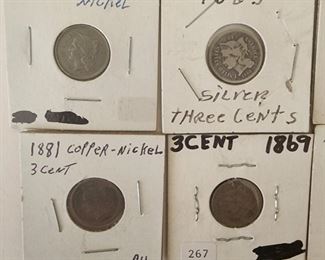3 Cent Nickels 