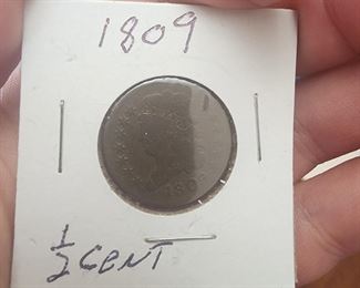 1809 Copper Classic Half Cent 