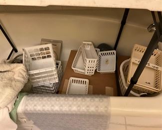 Plastic Storage in bathroom