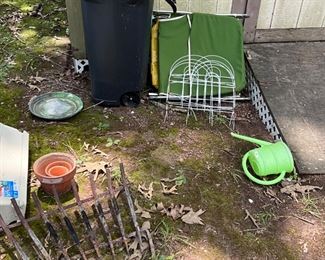 Outside close to storage building