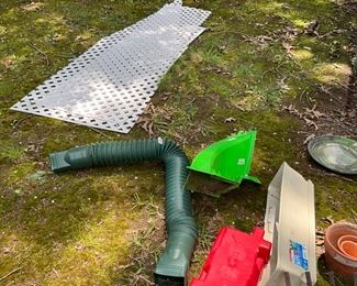 Outside close to storage building