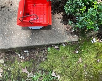 Outside close to storage building